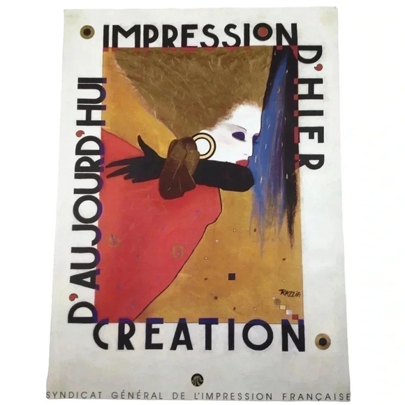 Vintage 1986 Razzia impression of D’Hier poster.​